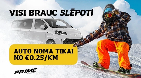 Auto noma ziemas piedzīvojumiem – tikai no €0.25/km!